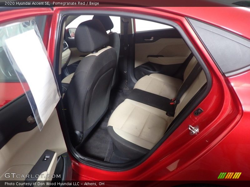 Pomegranate Red / Beige 2020 Hyundai Accent SE