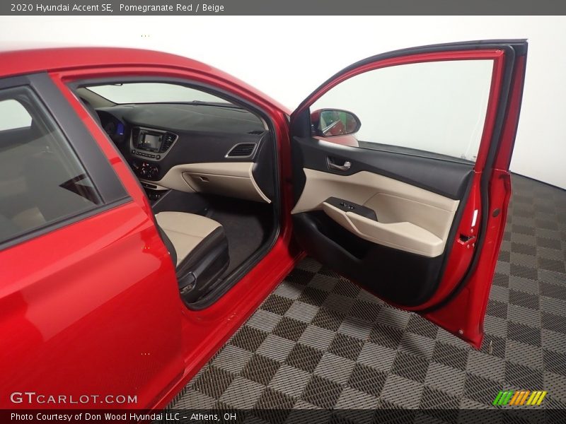 Pomegranate Red / Beige 2020 Hyundai Accent SE