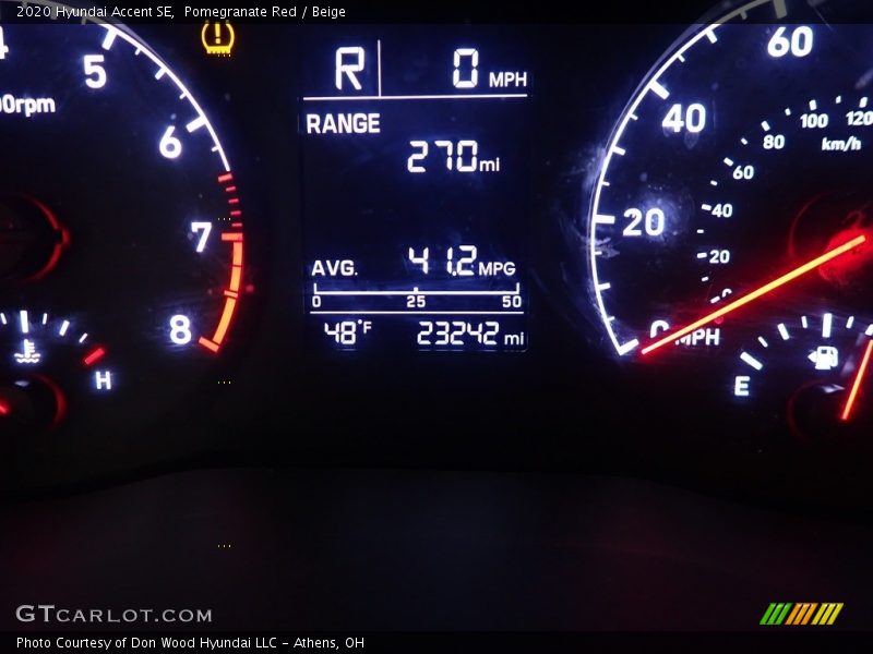 Pomegranate Red / Beige 2020 Hyundai Accent SE