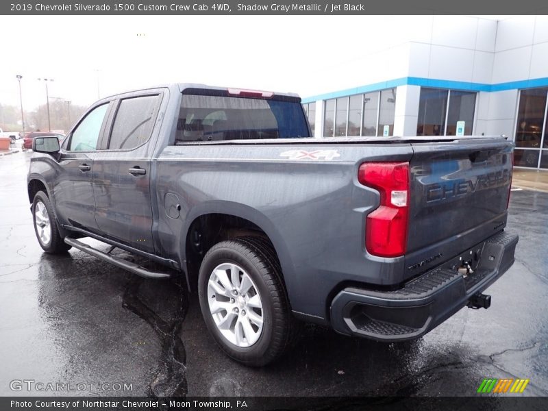 Shadow Gray Metallic / Jet Black 2019 Chevrolet Silverado 1500 Custom Crew Cab 4WD