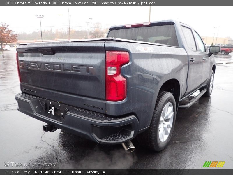 Shadow Gray Metallic / Jet Black 2019 Chevrolet Silverado 1500 Custom Crew Cab 4WD