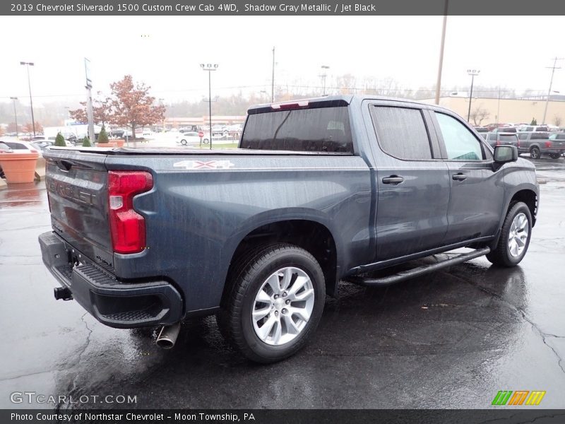 Shadow Gray Metallic / Jet Black 2019 Chevrolet Silverado 1500 Custom Crew Cab 4WD