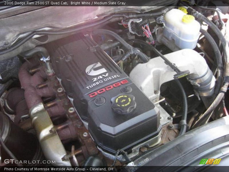 Bright White / Medium Slate Gray 2006 Dodge Ram 2500 ST Quad Cab
