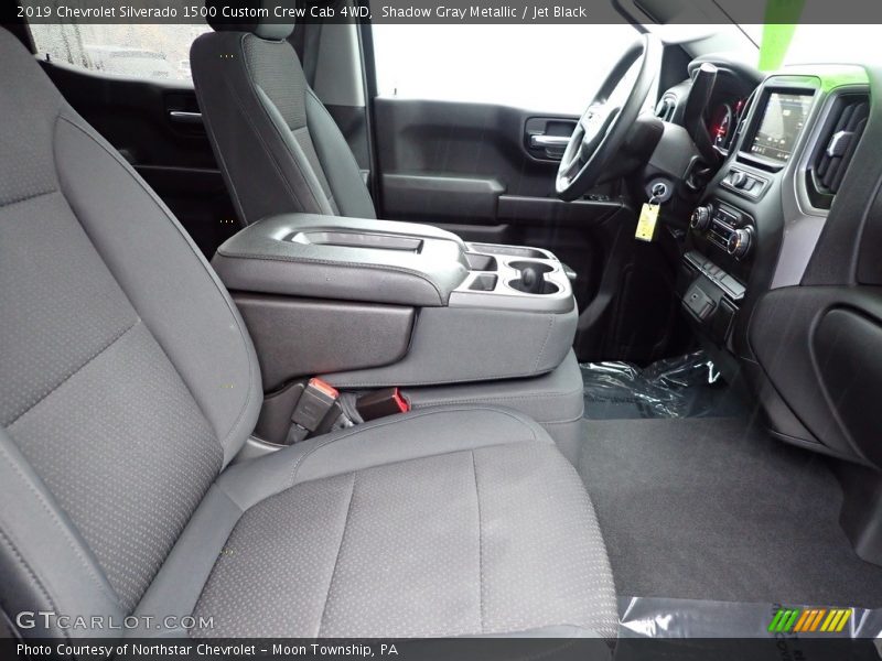 Shadow Gray Metallic / Jet Black 2019 Chevrolet Silverado 1500 Custom Crew Cab 4WD