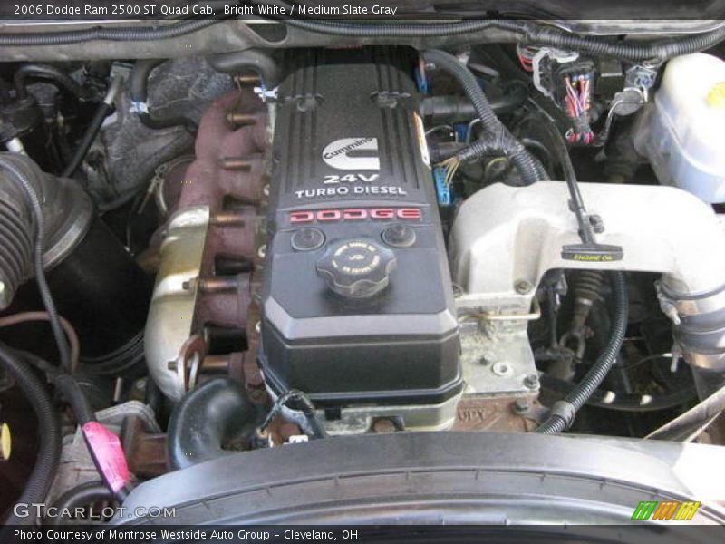 Bright White / Medium Slate Gray 2006 Dodge Ram 2500 ST Quad Cab