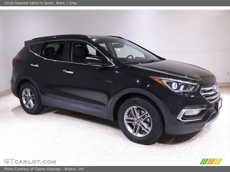 Black / Gray 2018 Hyundai Santa Fe Sport