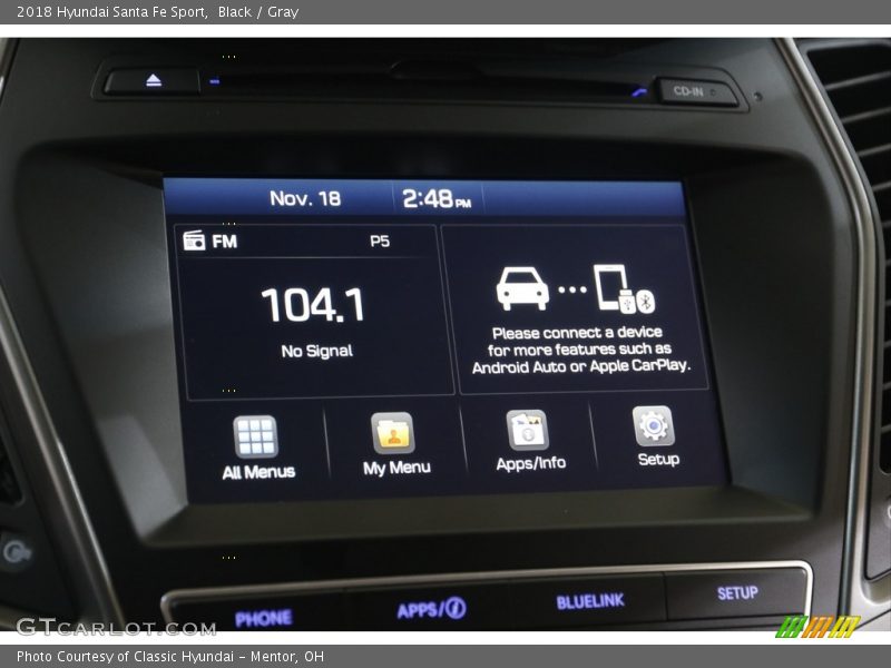 Black / Gray 2018 Hyundai Santa Fe Sport