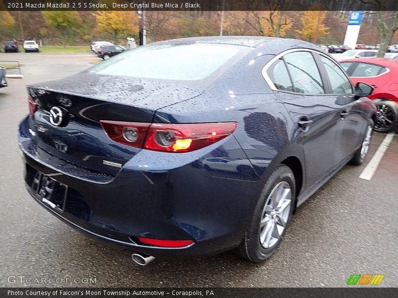 Deep Crystal Blue Mica / Black 2021 Mazda Mazda3 2.5 S Sedan
