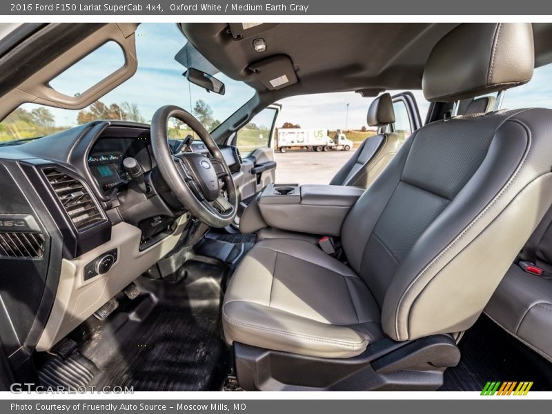 Oxford White / Medium Earth Gray 2016 Ford F150 Lariat SuperCab 4x4