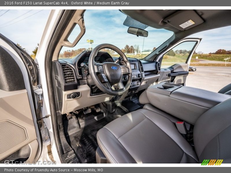 Oxford White / Medium Earth Gray 2016 Ford F150 Lariat SuperCab 4x4