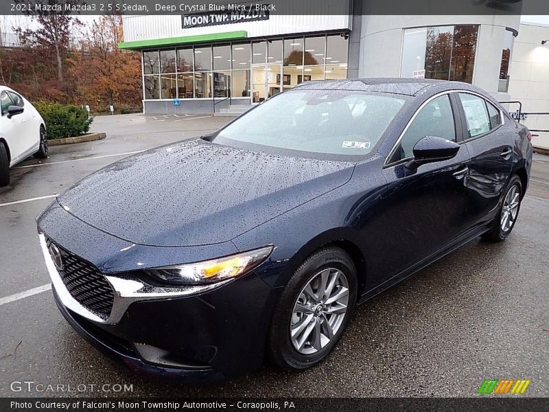 Deep Crystal Blue Mica / Black 2021 Mazda Mazda3 2.5 S Sedan