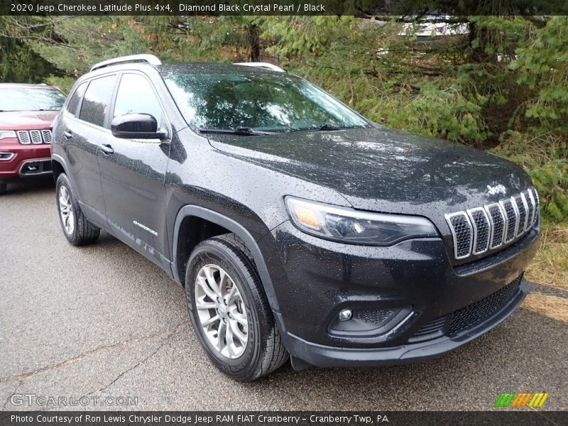 Diamond Black Crystal Pearl / Black 2020 Jeep Cherokee Latitude Plus 4x4