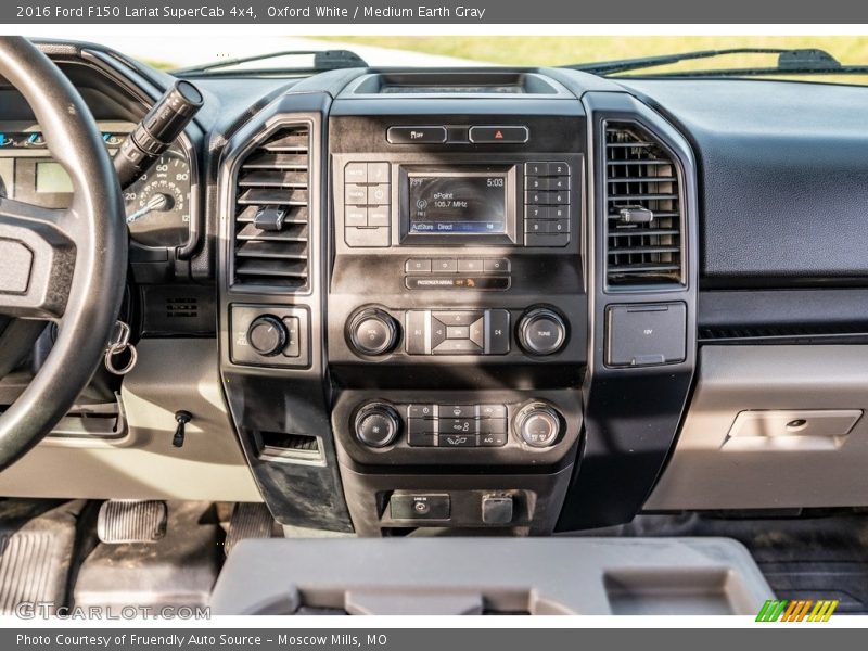 Oxford White / Medium Earth Gray 2016 Ford F150 Lariat SuperCab 4x4