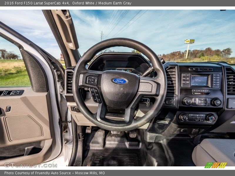 Oxford White / Medium Earth Gray 2016 Ford F150 Lariat SuperCab 4x4