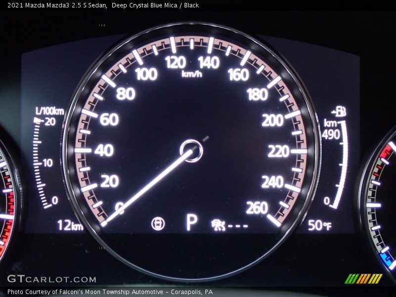 Deep Crystal Blue Mica / Black 2021 Mazda Mazda3 2.5 S Sedan