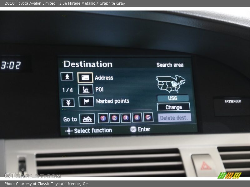 Blue Mirage Metallic / Graphite Gray 2010 Toyota Avalon Limited