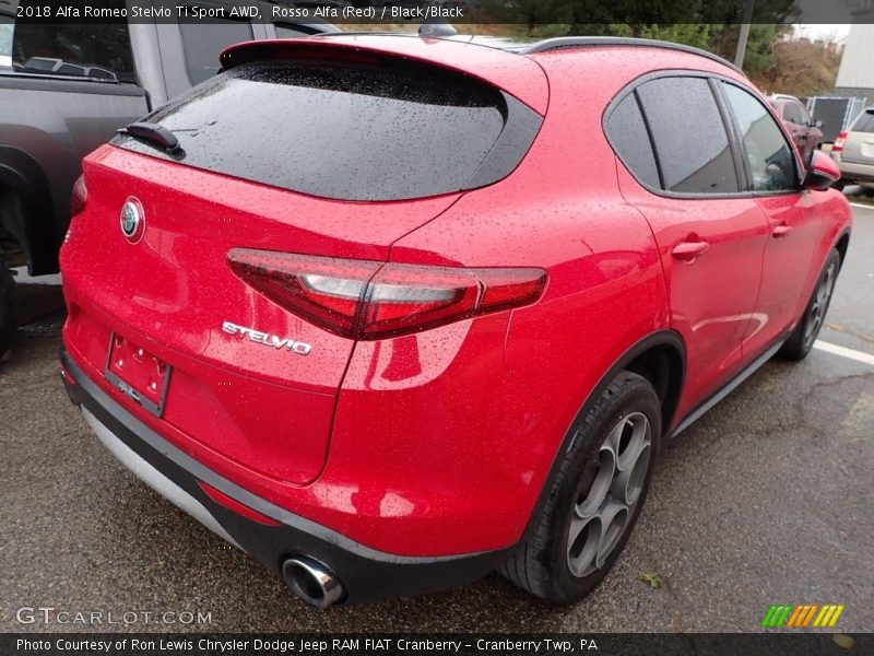 Rosso Alfa (Red) / Black/Black 2018 Alfa Romeo Stelvio Ti Sport AWD