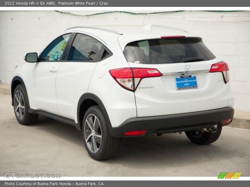 Platinum White Pearl / Gray 2022 Honda HR-V EX AWD