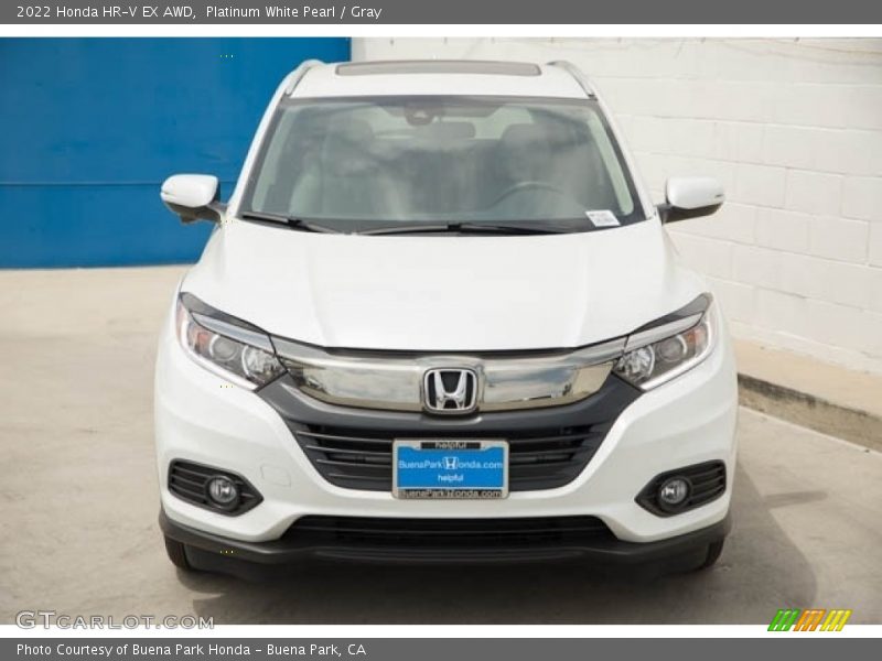 Platinum White Pearl / Gray 2022 Honda HR-V EX AWD