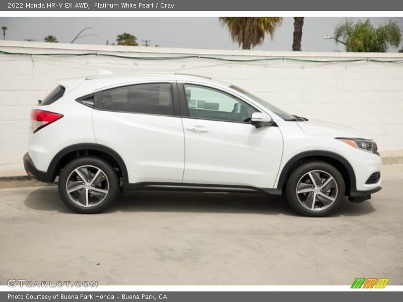 Platinum White Pearl / Gray 2022 Honda HR-V EX AWD