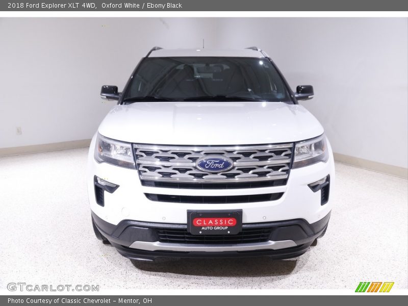 Oxford White / Ebony Black 2018 Ford Explorer XLT 4WD