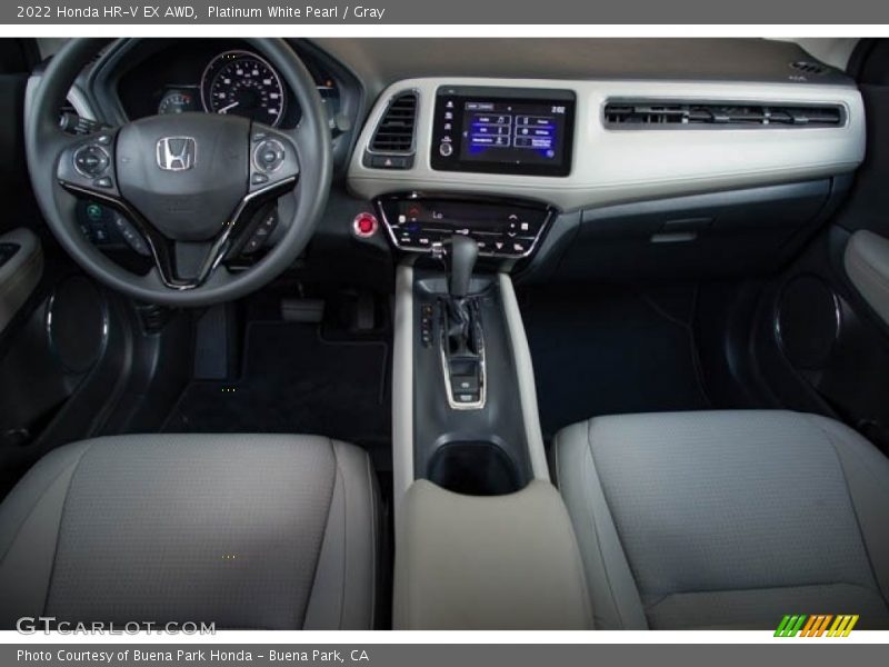 Platinum White Pearl / Gray 2022 Honda HR-V EX AWD