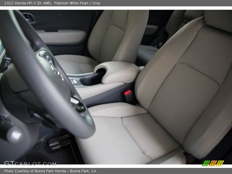 Platinum White Pearl / Gray 2022 Honda HR-V EX AWD