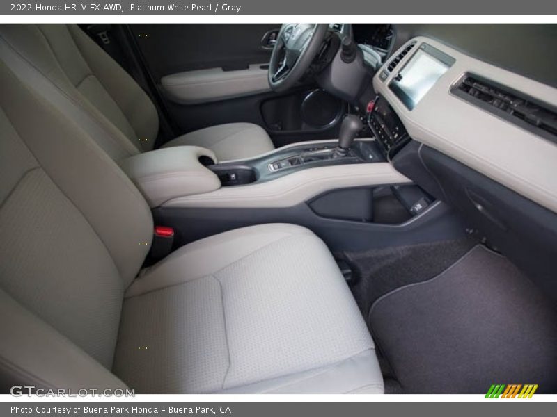 Platinum White Pearl / Gray 2022 Honda HR-V EX AWD