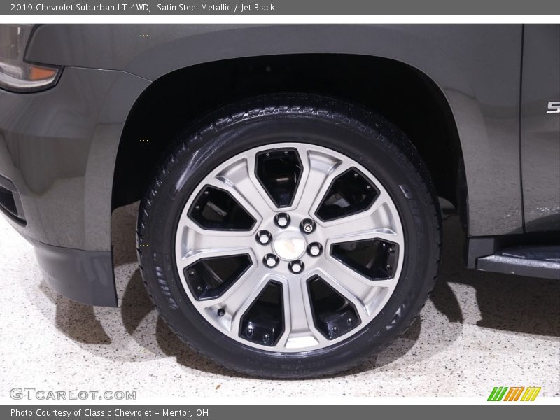 Satin Steel Metallic / Jet Black 2019 Chevrolet Suburban LT 4WD