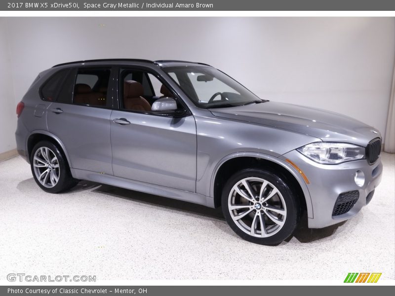 Space Gray Metallic / Individual Amaro Brown 2017 BMW X5 xDrive50i