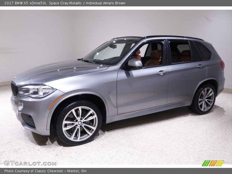 Space Gray Metallic / Individual Amaro Brown 2017 BMW X5 xDrive50i