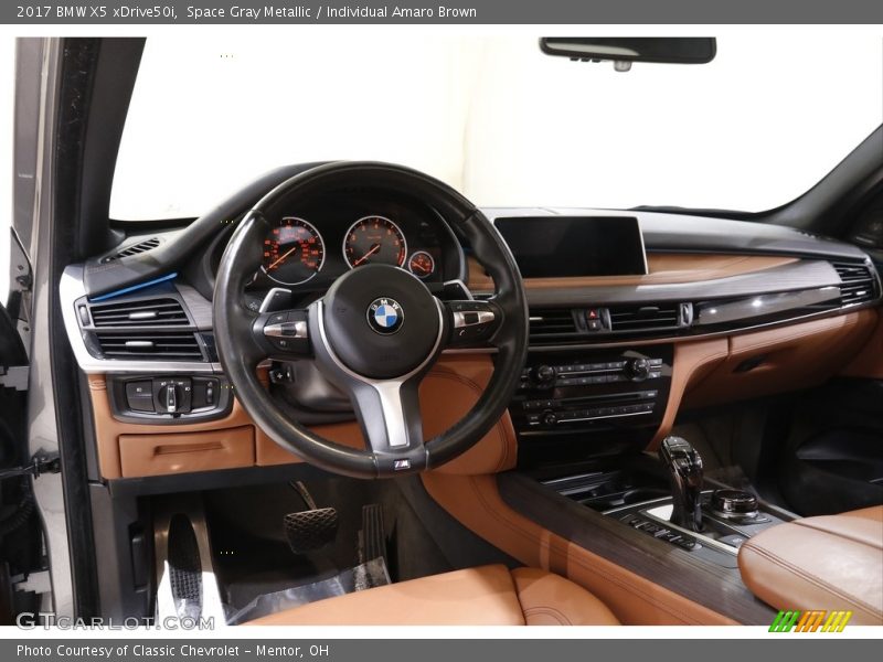 Space Gray Metallic / Individual Amaro Brown 2017 BMW X5 xDrive50i