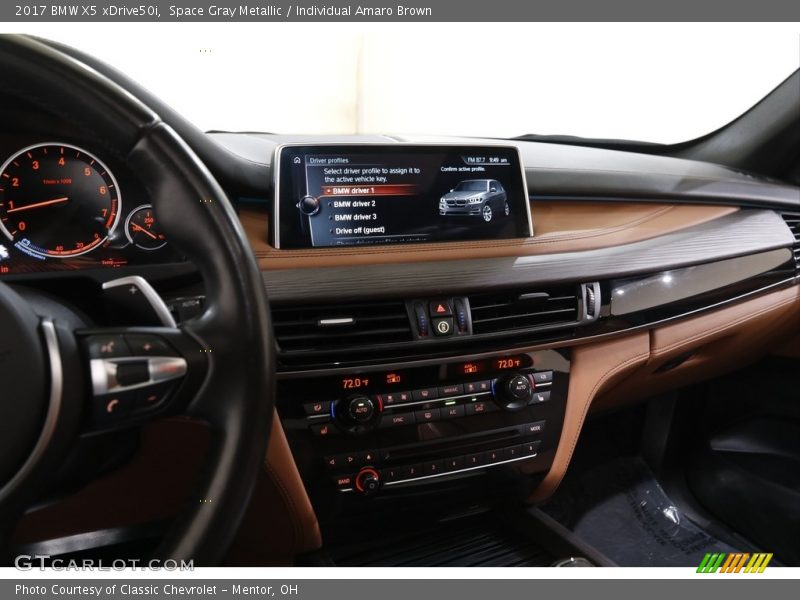 Space Gray Metallic / Individual Amaro Brown 2017 BMW X5 xDrive50i