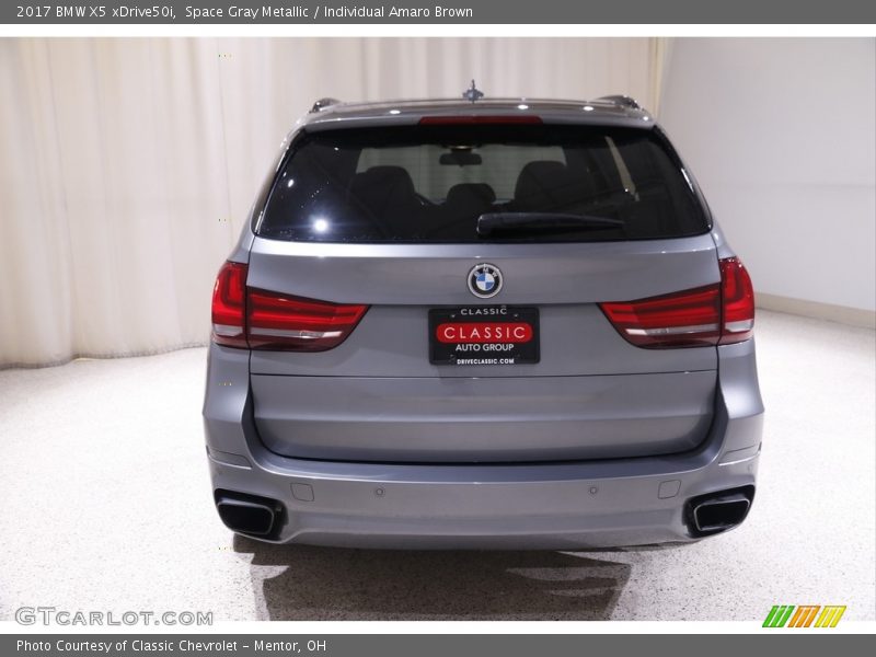 Space Gray Metallic / Individual Amaro Brown 2017 BMW X5 xDrive50i