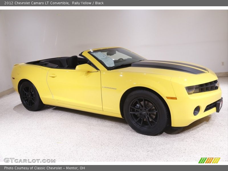 Rally Yellow / Black 2012 Chevrolet Camaro LT Convertible