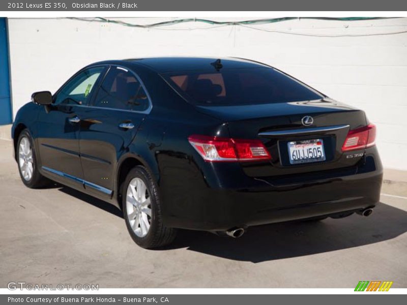 Obsidian Black / Black 2012 Lexus ES 350