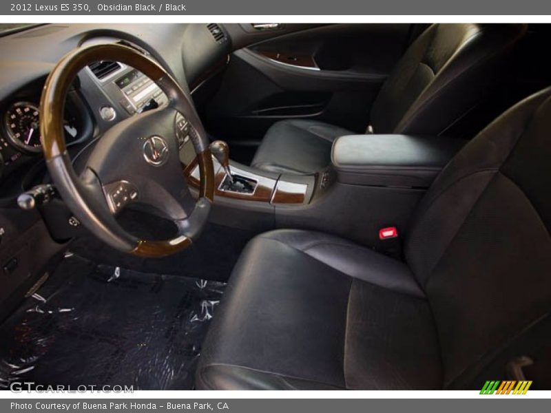 Obsidian Black / Black 2012 Lexus ES 350