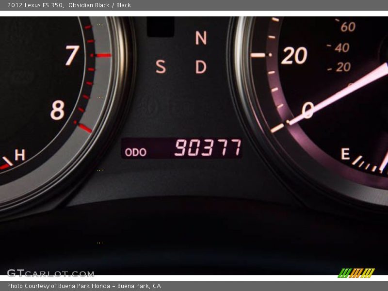 Obsidian Black / Black 2012 Lexus ES 350