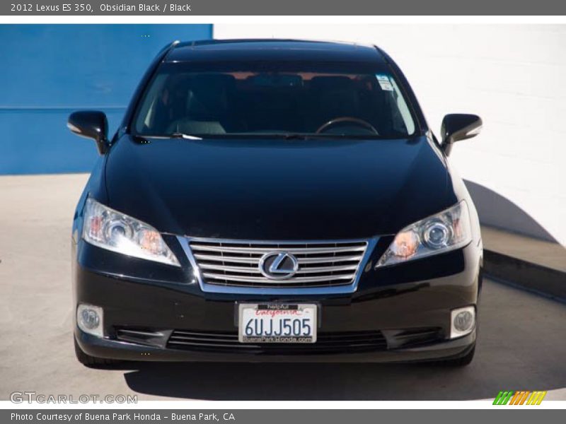 Obsidian Black / Black 2012 Lexus ES 350