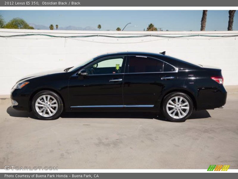 Obsidian Black / Black 2012 Lexus ES 350