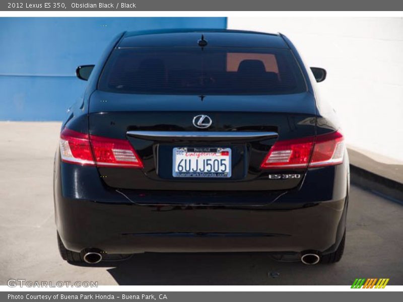 Obsidian Black / Black 2012 Lexus ES 350