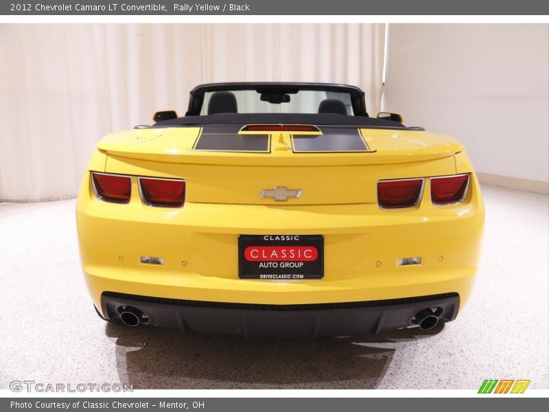 Rally Yellow / Black 2012 Chevrolet Camaro LT Convertible