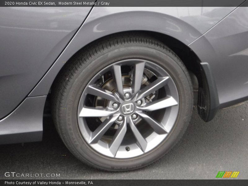 Modern Steel Metallic / Gray 2020 Honda Civic EX Sedan