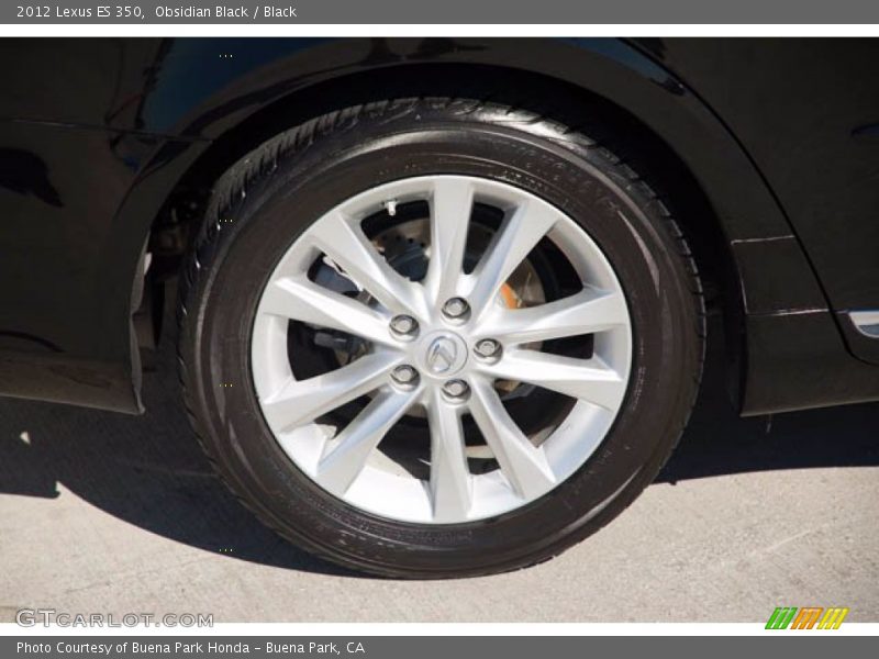 Obsidian Black / Black 2012 Lexus ES 350