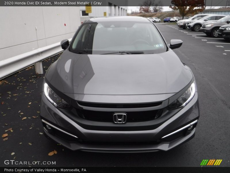 Modern Steel Metallic / Gray 2020 Honda Civic EX Sedan