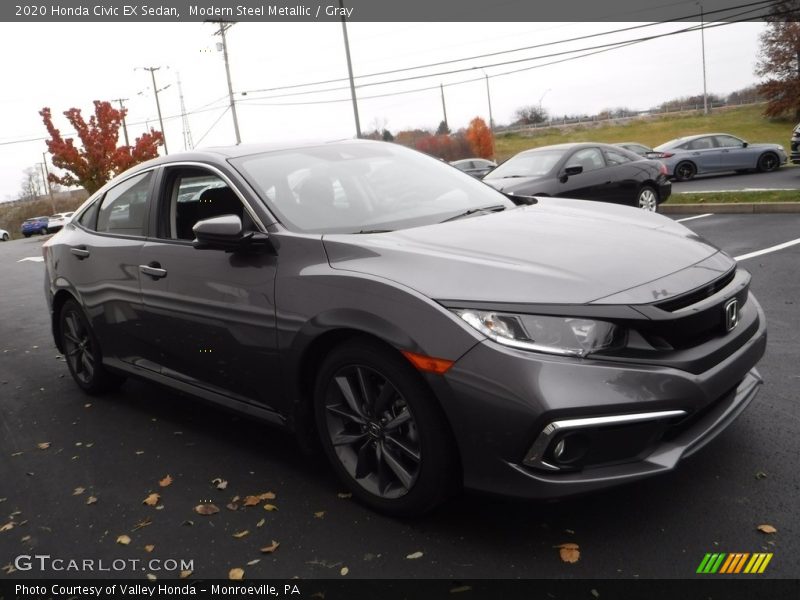 Modern Steel Metallic / Gray 2020 Honda Civic EX Sedan