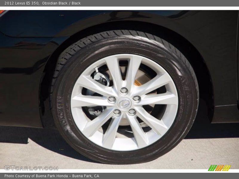 Obsidian Black / Black 2012 Lexus ES 350