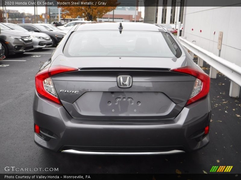 Modern Steel Metallic / Gray 2020 Honda Civic EX Sedan