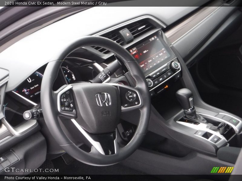 Modern Steel Metallic / Gray 2020 Honda Civic EX Sedan