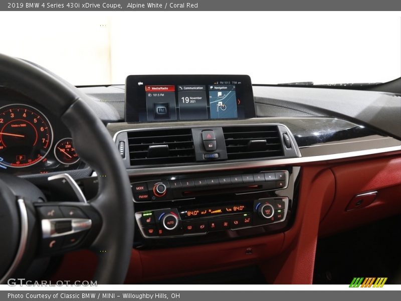 Alpine White / Coral Red 2019 BMW 4 Series 430i xDrive Coupe